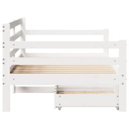 Berkfield Home Daybed with Drawers without Mattress White 90x190 cm Single Solid Wood - thumbnail 7