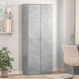 Berkfield Home Highboard Concrete Grey 70x35x180 cm Engineered Wood - Size: 70 x 35 x 180 cm - thumbnail 2