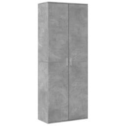 Berkfield Home Highboard Concrete Grey 70x35x180 cm Engineered Wood - Size: 70 x 35 x 180 cm - thumbnail 1