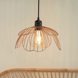 ValueLights Pink Metal Flower Easy Fit Ceiling Pendant Light Shade Lampshade - thumbnail 2