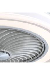 Acrylic Shade 21-Inch LED Ceiling Fan Light in White - thumbnail 6