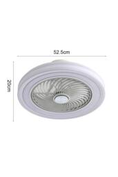 Acrylic Shade 21-Inch LED Ceiling Fan Light in White - thumbnail 3