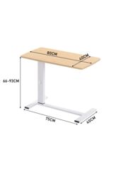 Living and Home Height Adjustable Laptop Table with Storage Shelf Mobile Overbed Desk - thumbnail 7