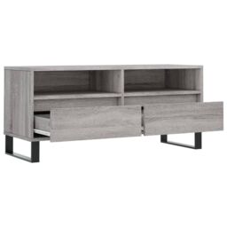 Berkfield Home TV Cabinet Grey Sonoma 100x34.5x44.5 cm Engineered Wood - thumbnail 6