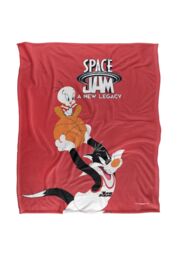 Space Jam 2 Sylvestor & Tweety Mono Color Silky Touch Super Soft Throw Blanket 152 X 127 cm in White - thumbnail 1