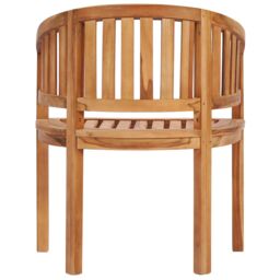 Berkfield Home Banana Chair Solid Teak Wood in Brown - thumbnail 4