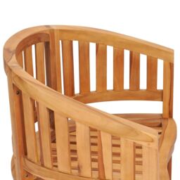 Berkfield Home Banana Chair Solid Teak Wood in Brown - thumbnail 5