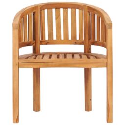 Berkfield Home Banana Chair Solid Teak Wood in Brown - thumbnail 2