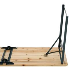 Ventryn Beer Garden Table Trestle Picnic Bistro BBQ Desk Outdoor 217 x 49CM in Brown - Size: 217 x 49 cm - thumbnail 6