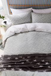 Helena Springfield 'Elmont' Cotton Duvet Cover Set in Grey - Size: Single - thumbnail 4