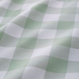 Portfolio Home Gingham Check Bedding Duvet Cover Quilt Set with Pillowcase in Green - Size: Super King - thumbnail 3