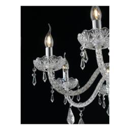Netlighting INCANTO 5 Light Chandeliers Chrome Crystal 69x79cm in Silver - Size: 69x79 cm - thumbnail 4