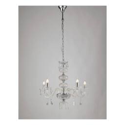 Netlighting INCANTO 5 Light Chandeliers Chrome Crystal 69x79cm in Silver - Size: 69x79 cm - thumbnail 3