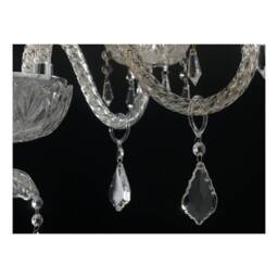 Netlighting INCANTO 5 Light Chandeliers Chrome Crystal 69x79cm in Silver - Size: 69x79 cm - thumbnail 2