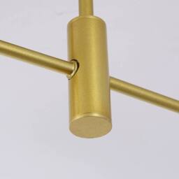NIVOR 4 light Industrial Chandelier Mid Century Flush Mount Ceiling E27 in Metallic Gold - thumbnail 9