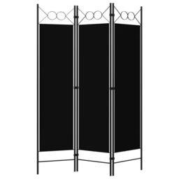 Berkfield Home 3-Panel Room Divider Black 120x180 cm - thumbnail 1