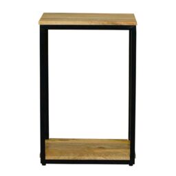 Jaipur Furniture Ltd Ravi 4 Side Mini Side Table - Mango Wood/Iron - L31 x W41 x H61 cm - Mango Light Finish in Brown - thumbnail 2