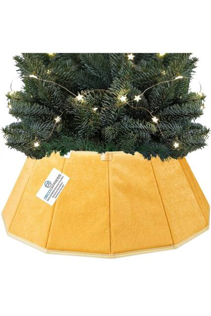 Deco Express Christmas Tree Skirt Gold Xmas Décor Decoration - image 1