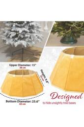 Deco Express Christmas Tree Skirt Gold Xmas Décor Decoration - thumbnail 2