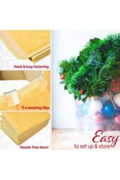 Deco Express Christmas Tree Skirt Gold Xmas Décor Decoration - thumbnail 4