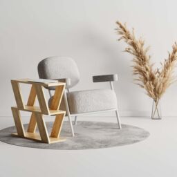Decortie 'Lazena' Modern 3-Tier Side Coffee Table 55.4cm - Storage End Table in Natural - Size: 1 Pack - thumbnail 2