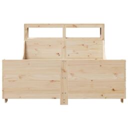 Berkfield Home Bed Frame without Mattress 120x200 cm Solid Wood Pine in Brown - Size: Small Double - thumbnail 4
