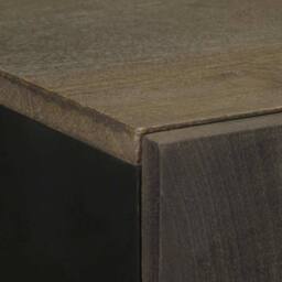 Berkfield Home Highboard Black 60x33x100 cm Solid Wood Mango - Size: 60 x 33 x 100 cm - thumbnail 6