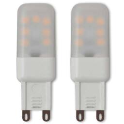 Berkfield Home White Ceiling Lamp with 3 LED Bulbs G9 120 W in Silver - thumbnail 7