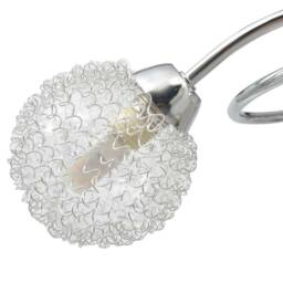 Berkfield Home White Ceiling Lamp with 3 LED Bulbs G9 120 W in Silver - thumbnail 6