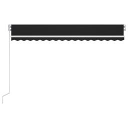 Berkfield Home Manual Retractable Awning 400x350 cm Anthracite in Black - thumbnail 3