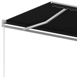 Berkfield Home Manual Retractable Awning 400x350 cm Anthracite in Black - thumbnail 5