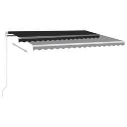 Berkfield Home Manual Retractable Awning 400x350 cm Anthracite in Black - thumbnail 4