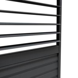 Monstershop Anthracite Aluminium Pergola With White Blinds & 2 Shutter Panels - 3m in Grey - thumbnail 9