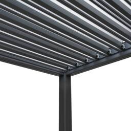 Monstershop Anthracite Aluminium Pergola With White Blinds & 2 Shutter Panels - 3m in Grey - thumbnail 8