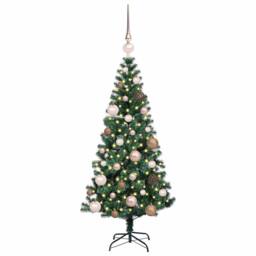 Berkfield Home Artificial Pre-lit Christmas Tree Green 120 cm PVC & Metal - thumbnail 3