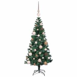 Berkfield Home Artificial Pre-lit Christmas Tree Green 120 cm PVC & Metal - thumbnail 4