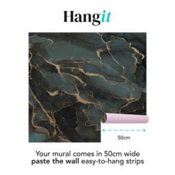 Superfresco Easy Marble Teal Gold Print To Order 3m x 2.8m Mural in Blue - thumbnail 3