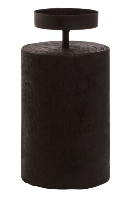 Orsina Large Candle Holder, Lightweight Candle Stick Holder, Carved Candle Stand Holder, Versatile Candle Base in Black - image 1
