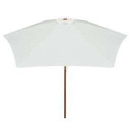Berkfield Home Parasol 270x270 cm Wooden Pole Cream White - thumbnail 3