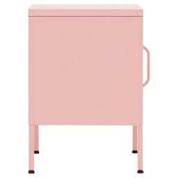 Berkfield Home Nightstands 2 pcs Pink 35x35x51 cm Steel - Size: 35 x 35 x 51 cm - thumbnail 4
