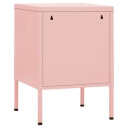 Berkfield Home Nightstands 2 pcs Pink 35x35x51 cm Steel - Size: 35 x 35 x 51 cm - thumbnail 5