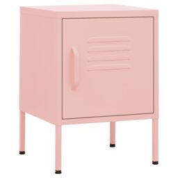 Berkfield Home Nightstands 2 pcs Pink 35x35x51 cm Steel - Size: 35 x 35 x 51 cm - thumbnail 2