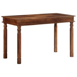 Berkfield Home Dining Table 120x60x77 cm Solid Wood Acacia in Brown - Size: 120 x 60 x 77 cm - thumbnail 1