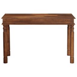 Berkfield Home Dining Table 120x60x77 cm Solid Wood Acacia in Brown - Size: 120 x 60 x 77 cm - thumbnail 2