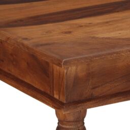 Berkfield Home Dining Table 120x60x77 cm Solid Wood Acacia in Brown - Size: 120 x 60 x 77 cm - thumbnail 5