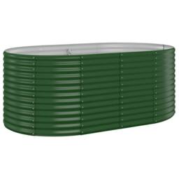 Berkfield Home Garden Raised Bed Powder-coated Steel 175x100x68 cm Green - Size: 175 x 100 x 68 cm - thumbnail 3