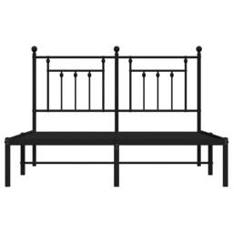Berkfield Home Metal Bed Frame with Headboard Black 140x190 cm - thumbnail 6