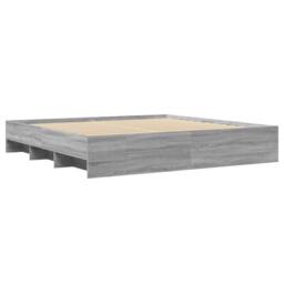Berkfield Home Bed Frame Frame Grey Sonoma 180x200 cm Super King Wood - thumbnail 7