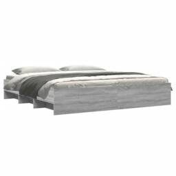 Berkfield Home Bed Frame Frame Grey Sonoma 180x200 cm Super King Wood - thumbnail 3