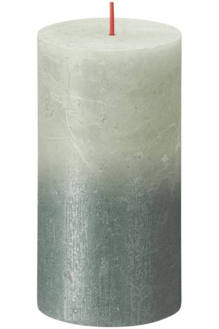 KDMD Bolsius Rustic Faded Foggy Green Oxid Blue Metallic Candle 130mm x - image 1